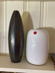 TWO 20TH CENTURY POTTERY VASES