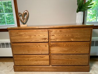 Vintage Simmons 'Little Folks' Solid Ash Six Drawer Dresser