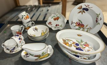 Huge Lot Of Evesham Serving Pieces