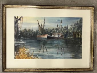 Framed Watercolor Signed Alice B. Hyde
