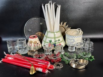 A Large Assortment Of Candles & Candle Accessories