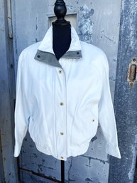 Men's Bally White Leather Jacket