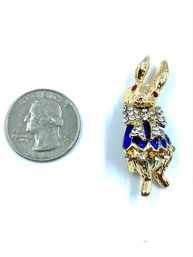 Fabulous Goldtone Court Jester Rabbit Brooch