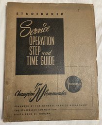 1950 Studebaker Service Operation Step And Time Guide