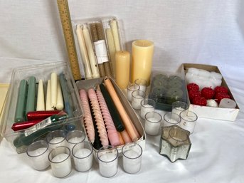 Assorted Candlestick Collection Votives Pillers Some New Some Used