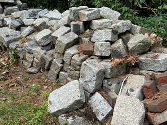 A Large Collection Of Granite Belgian Blocks - Full And Half Sizes