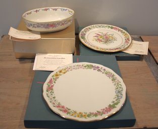 LENOX Three(3) Limited Ed Constitution Pieces Including Plate(1993)  Cake Plate(1996) Serving Bowl (2001)