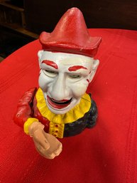 Cast Iron Clown Bank