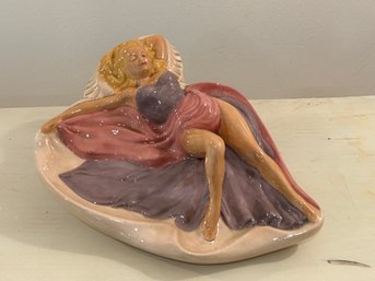 Mid-century Pin-Up Girl Ceramic Ashtray/Dish