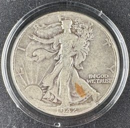 1942 Walking Liberty Silver Half Dollar