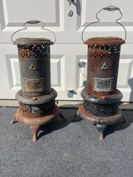 Pair Of Antique Perfection Smokeless Oil Heaters