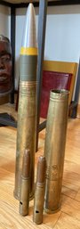 Grouping Of Original WORLD WAR 2 ERA DEMILITARIZED ARTILLERY ROUNDS/ SHELLS