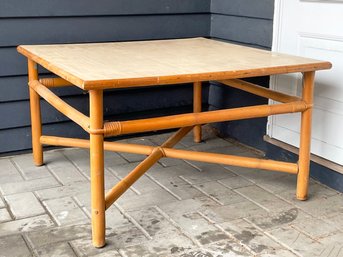 A Vintage Rattan Coffee Table Possibly By Heywood Wakefield C. 1950's