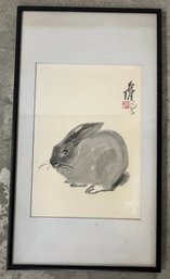 Framed Oriental Print Of Rabbit