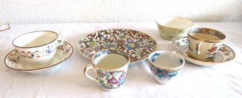 Collection Of Antique China Bowls Cups And Saucers