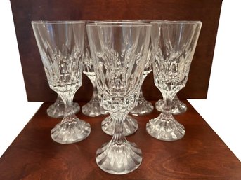 Collection Of Eight Baccarat Crystal D'Assas Water Goblets