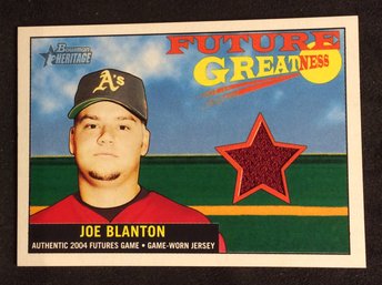 2005 Bowman Heritage Future Greatness Joe Blanton Jersey Relic Card - L