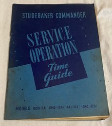 1939-1942 Studebaker Commander Service Operation Time Guide