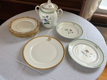 Collection Of Antique Hand-gilded Porcelain, Some Limoges