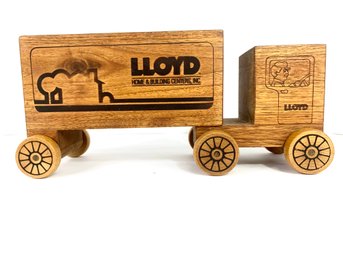 Vintage 1987 Lloyd Lumber Toy Truck Bank By Logomobile