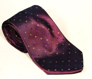 Designer Men's Neck Tie Brioni Italian Silk In Purple