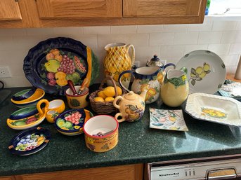 Amazing Assorted Fall Harvest Themed Tableware Lot!!!