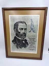 Signed WALTER H BROOKS 'PIONEERS IN MEDICINE' LOUIS PASTEUR Lithograph- NO SHIPPING