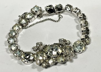 Fine Signed Eisenberg Ice White Rhinestone Bracelet