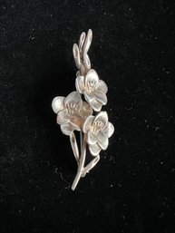 Vintage Sterling Flower Pin