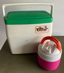 Coleman And Igloo Cooler And Water Jug