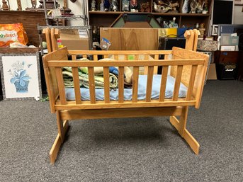 Wood Baby Rocking Cradle