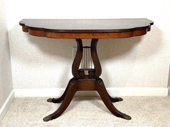 Weekend Project: An Elegant Demilune Table In Mahogany