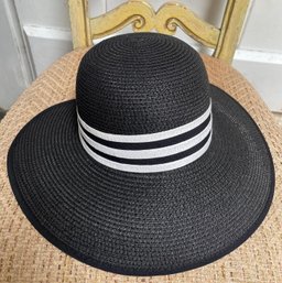 Black Straw Hat By MAGID HATS
