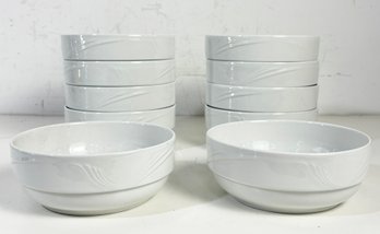 A Set Of 10 Saturnia Ceramic Bowls - New! (2 Of 2)