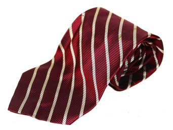 Vintage All Silk Christian Dior French Neck Tie In Burgundy