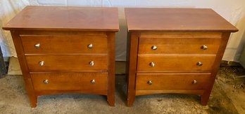 Pair Of Two Drawer Cherry Night Stands