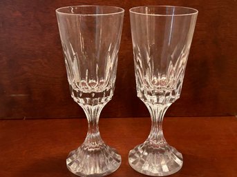 Set Of Two Baccarat Crystal Claret Wine D'Assas Glasses