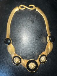 Striking And Rare Vintage Anne Klein Iconic Lion Head Necklace