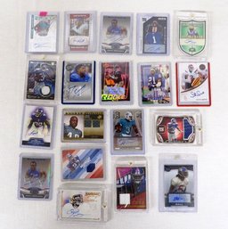 Mixed Lot Of Specialty Football Cards Autographed And/or W/game Worn Fabrics Slabbed & Sleeved