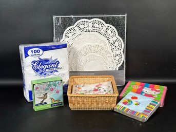 New/Unopened Paper Party Napkins & More