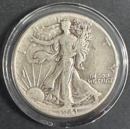 1941 Walking Liberty Silver Half Dollar