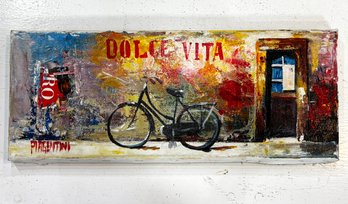 An Abstract Oil On Canvas, 'Dolce Vita,' Carlo Piagentini (Italian, Contemporary)