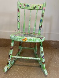 Painted Wood Rocking Chair