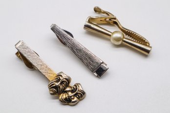 3 Vintage Tie Clips