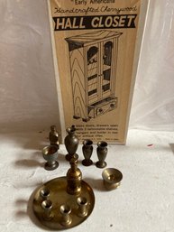 Brass Miniatures In An Empty Highboy Box