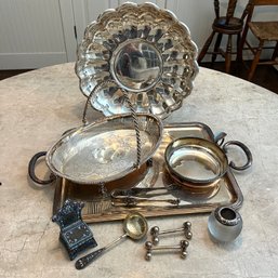 An Assorted Grouping Of Silver Plate