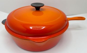Le Creuset French Cast Iron Enameled Pot With Lid & Handle, Unused