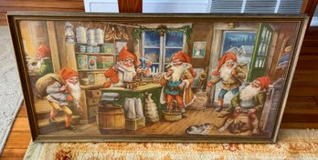 Vintage Lars Carlson Framed Print Elves