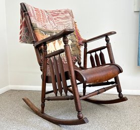 A Gorgeous Antique Bent Wood Rocking Chair