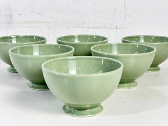 Portuguese Ceramic Ice Cream Bowls - Sage